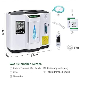 DEDAKJ Portable Oxygen Concentrator for Home Concentration